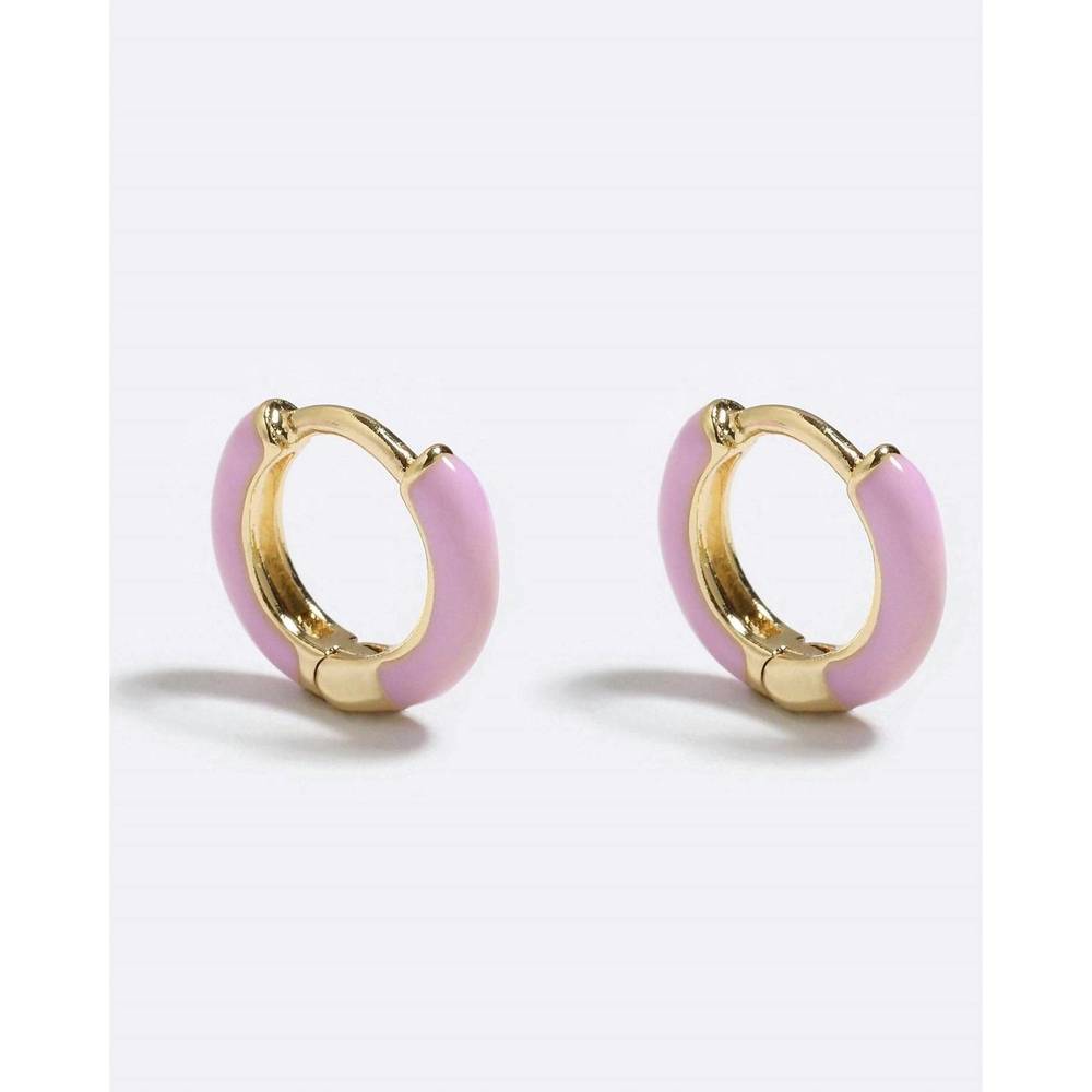 NEW EMMA PILLS women's mini enamel huggies earrings in pirouette